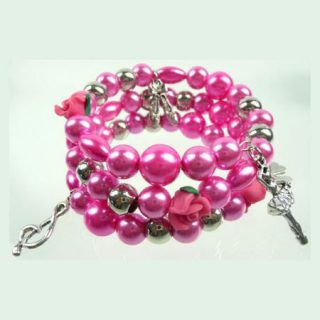 Armband Spiraal Roze