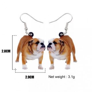 Oorbellen Engelse Bulldog Staand