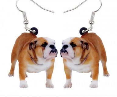 Oorbellen Engelse Bulldog Staand