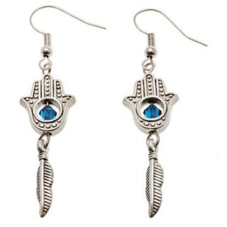 Oorbellen Hamsa Blue