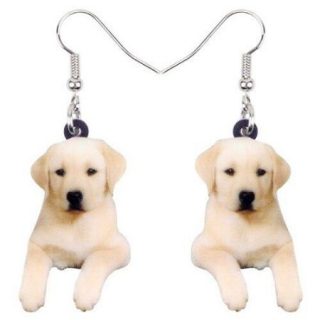 Oorbellen Labrador Retriever Liggend Voorkant