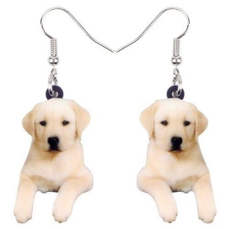 Oorbellen Labrador Retriever Liggend Voorkant