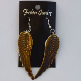 Oorbellen Wings Goud Bruin
