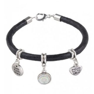 armband love faith hope zwart