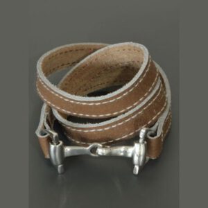 Armband Wikkelarmband Paardenbit Bruin