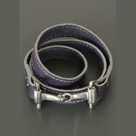 Armband Wikkelarmband Paardebit Paars